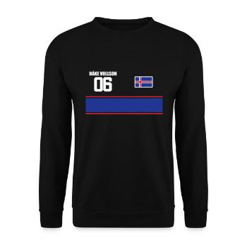 Sauftrikot Island Hake Vollson - Unisex Pullover - Schwarz - Vorne - Alina (178cm) & Michal (187cm)