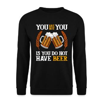 Buveur de bière Hommes Bière - Sweat-shirt Unisexe - noir - Devant - Alina (178cm) & Michal (187cm)