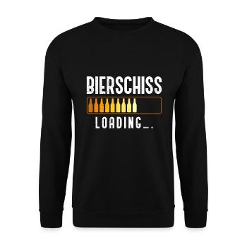 Bierschiss loading Festival Bier Mallorca Bier - Unisex Pullover - Schwarz - Vorne - Alina (178cm) & Michal (187cm)