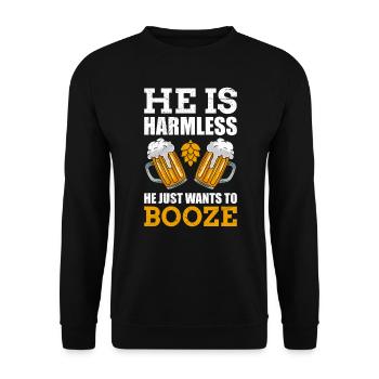 Il ne veut que des buveurs de bière messieurs de bière - Sweat-shirt Unisexe - noir - Devant - Alina (178cm) & Michal (187cm)