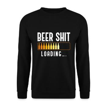 Bierschiss loading Festival Bier Mallorca Bier - Unisex Pullover - Schwarz - Vorne - Alina (178cm) & Michal (187cm)