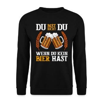 Biertrinker Männer Bier - Unisex Pullover - Schwarz - Vorne - Alina (178cm) & Michal (187cm)