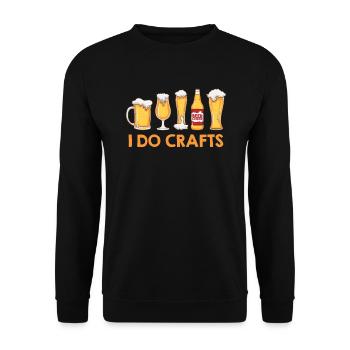 I do Crafts Craft Beer Brewer Craft Beer - Unisex Sweatshirt - black - Front - Alina (178cm) & Michal (187cm)