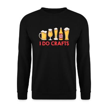 I do Crafts Craft Beer Brewer Craft Beer - Unisex Sweatshirt - black - Front - Alina (178cm) & Michal (187cm)