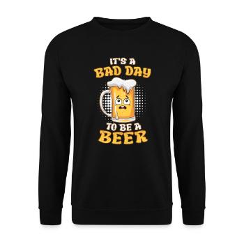 Schlechter Tag ein Bier zu sein Biertrinker - Unisex Pullover - Schwarz - Vorne - Alina (178cm) & Michal (187cm)