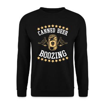 Bière en conserve bue! Festival Malle Dosen Bière - Sweat-shirt Unisexe - noir - Devant - Alina (178cm) & Michal (187cm)