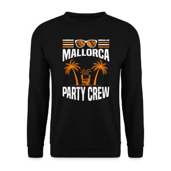 Malle Party Crew Mallorca Party Urlaub - Unisex Pullover - Schwarz - Vorne - Alina (178cm) & Michal (187cm)