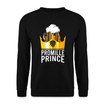 Biertrinker Promille Prinz Malle Party - Unisex Pullover - Schwarz - Vorne - Alina (178cm) & Michal (187cm)