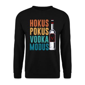 Hokus Pokus Vodka Mode Buveur de vodka - Sweat-shirt Unisexe - noir - Devant - Alina (178cm) & Michal (187cm)