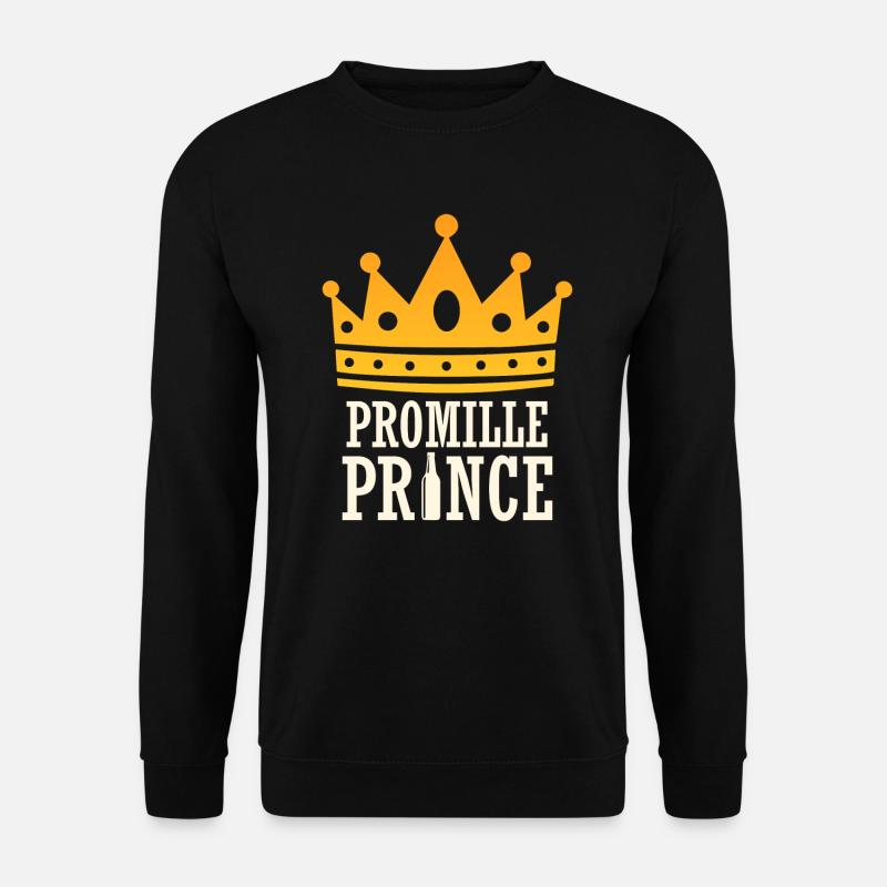 Promille Prinz Biertrinker Säufer - Unisex Sweatshirt - black