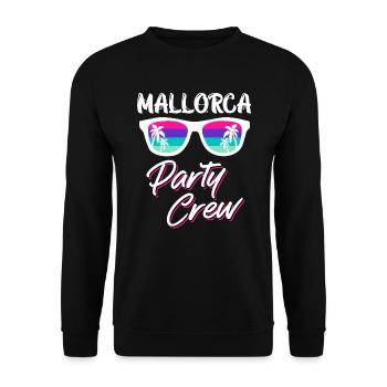 Mallorca Party Crew Malle Party Crew - Sweat-shirt Unisexe - noir - Devant - Alina (178cm) & Michal (187cm)