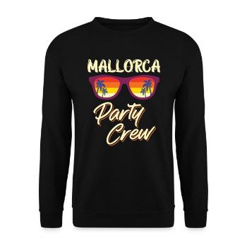 Mallorca Party Crew Malle Party Crew - Sweat-shirt Unisexe - noir - Devant - Alina (178cm) & Michal (187cm)