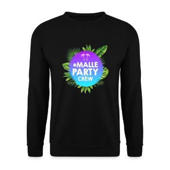 Malle Party Crew - Unisex Sweatshirt - black - Front - Alina (178cm) & Michal (187cm)