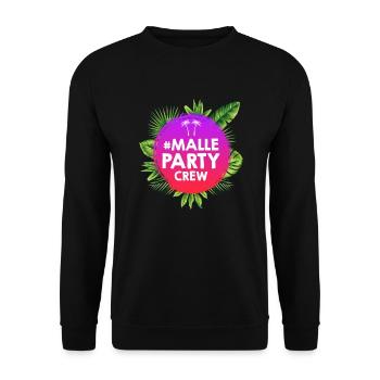 Malle Party Crew - Unisex Sweatshirt - black - Front - Alina (178cm) & Michal (187cm)
