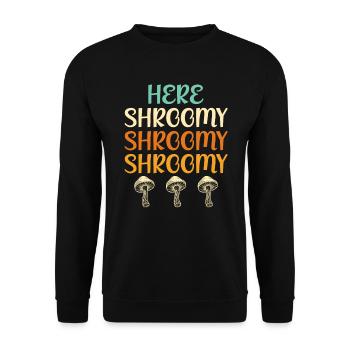 Ici Pilzi Pilzi Champignon Shroomy Mushroom Picker - Sweat-shirt Unisexe - noir - Devant - Alina (178cm) & Michal (187cm)