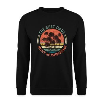 Meilleurs papas chassent les champignons Cueilleur de champignons Papa - Sweat-shirt Unisexe - noir - Devant - Alina (178cm) & Michal (187cm)