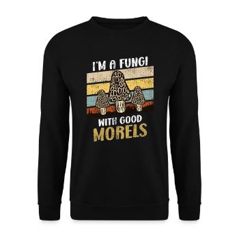 Je suis un champignon avec un bon cueilleur de champignons Morels - Sweat-shirt Unisexe - noir - Devant - Alina (178cm) & Michal (187cm)