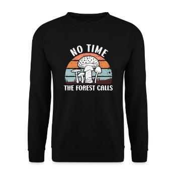 Pas de temps que la forêt appelle cueilleur de champignons vintage - Sweat-shirt Unisexe - noir - Devant - Alina (178cm) & Michal (187cm)