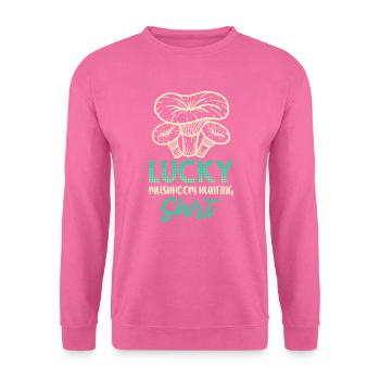 Lucky Mushroom Hunting Glückspilz - Unisex Pullover - Pink - Vorne