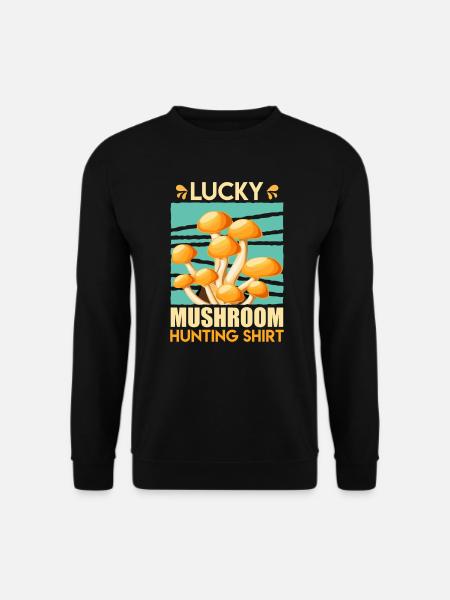 Pilzsammler Lucky Mushroom Hunting - Unisex Pullover - Schwarz