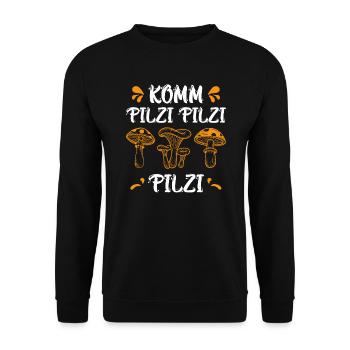 Come Mushroom Mushroom Mushroom Mushroom Picker - Unisex Sweatshirt - black - Front - Alina (178cm) & Michal (187cm)