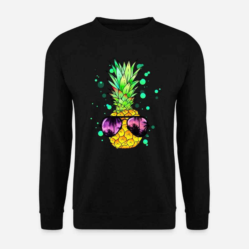 Pineapple with cool beach sunglasses - Unisex Sweatshirt - black