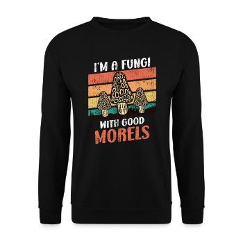 Je suis un champignon avec un bon cueilleur de champignons Morels - Sweat-shirt Unisexe - noir - Devant - Alina (178cm) & Michal (187cm)