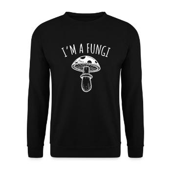 I am a Fungi Mushroom Picking Mushroom Pickers - Unisex Sweatshirt - black - Front - Alina (178cm) & Michal (187cm)