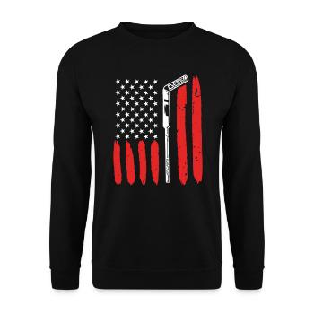 Eishockey USA Hockey - Unisex Pullover - Schwarz - Vorne - Alina (178cm) & Michal (187cm)