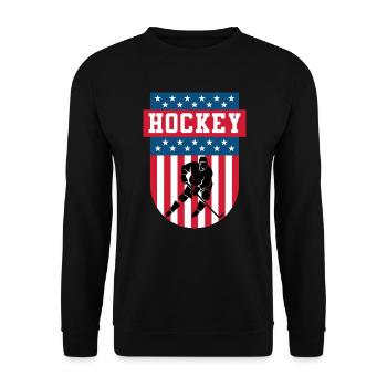 Joueurs de hockey sur glace hockey sur glace hockey usa - Sweat-shirt Unisexe - noir - Devant - Alina (178cm) & Michal (187cm)