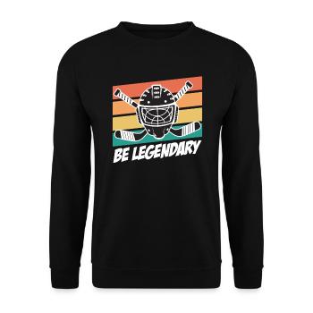 Be Legendary Hockey Ice Hockey - Unisex Sweatshirt - black - Front - Alina (178cm) & Michal (187cm)