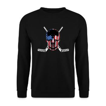 Joueurs de hockey sur glace hockey sur glace hockey usa - Sweat-shirt Unisexe - noir - Devant - Alina (178cm) & Michal (187cm)
