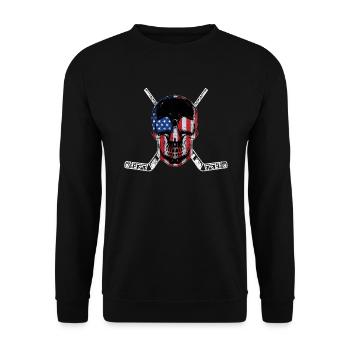 Joueurs de hockey sur glace hockey sur glace hockey usa - Sweat-shirt Unisexe - noir - Devant - Alina (178cm) & Michal (187cm)