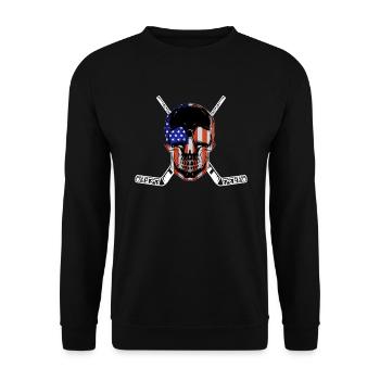 Joueurs de hockey sur glace hockey sur glace hockey usa - Sweat-shirt Unisexe - noir - Devant - Alina (178cm) & Michal (187cm)