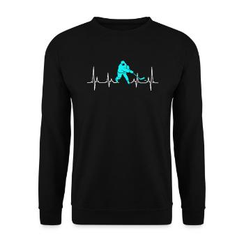 Hockey sur glace Heartbeat Joueurs de hockey sur glace - Sweat-shirt Unisexe - noir - Devant - Alina (178cm) & Michal (187cm)