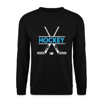 Hockey Eishockey - Unisex Pullover - Schwarz - Vorne - Alina (178cm) & Michal (187cm)
