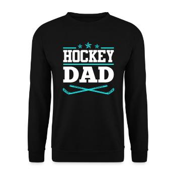 Hockey Dad - Unisex Pullover - Schwarz - Vorne - Alina (178cm) & Michal (187cm)