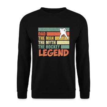 Papa l’homme du mythe la légende - Sweat-shirt Unisexe - noir - Devant - Alina (178cm) & Michal (187cm)