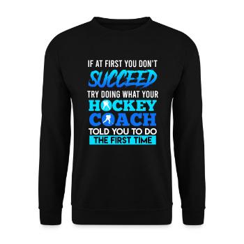 Écoutez votre entraîneur de hockey - Sweat-shirt Unisexe - noir - Devant - Alina (178cm) & Michal (187cm)