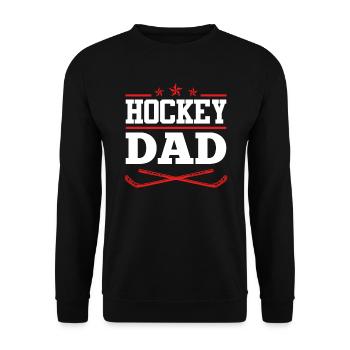 Hockey Dad - Unisex Pullover - Schwarz - Vorne - Alina (178cm) & Michal (187cm)