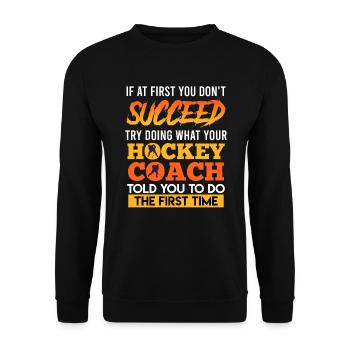 Écoutez votre entraîneur de hockey - Sweat-shirt Unisexe - noir - Devant - Alina (178cm) & Michal (187cm)
