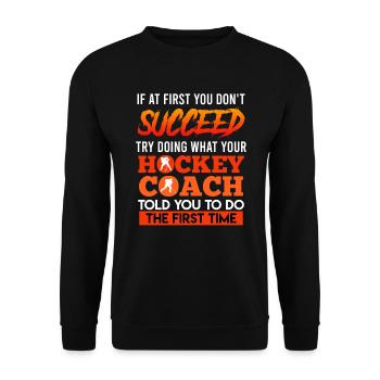 Écoutez votre entraîneur de hockey - Sweat-shirt Unisexe - noir - Devant - Alina (178cm) & Michal (187cm)