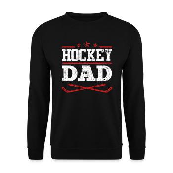 Hockey Dad - Unisex Pullover - Schwarz - Vorne - Alina (178cm) & Michal (187cm)