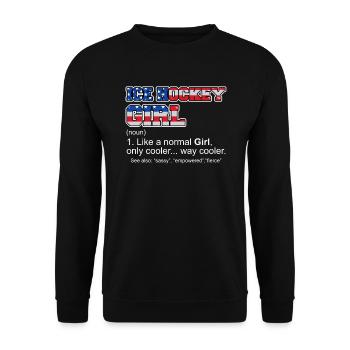 Eishockey Girl Hockey Damen - Unisex Pullover - Schwarz - Vorne - Alina (178cm) & Michal (187cm)