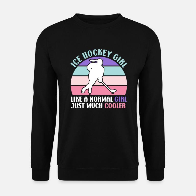 Ice Hockey Girl Eishockey - Unisex Pullover - Schwarz