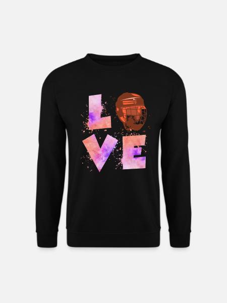 Eishockey Liebe Eishockeyspielerin Damen - Unisex Pullover - Schwarz