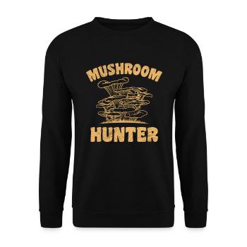 Mushroom hunters Mushroom pickers collect mushroom pickers - Unisex Sweatshirt - black - Front - Alina (178cm) & Michal (187cm)