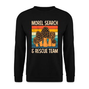 Rescue Team Morel Mushroom Picker - Unisex Sweatshirt - black - Front - Alina (178cm) & Michal (187cm)