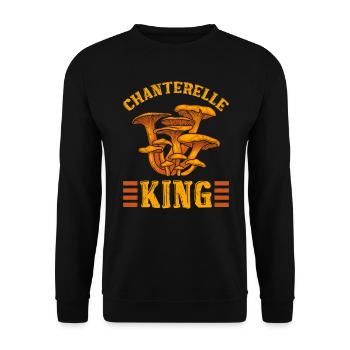King Chanterelle Mushroom Mushroom Picker - Sweat-shirt Unisexe - noir - Devant - Alina (178cm) & Michal (187cm)