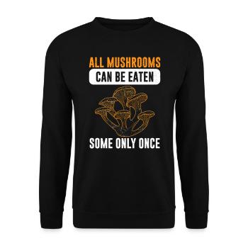 Tous les champignons mangent des cueilleurs de champignons Cueilleurs de champignons - Sweat-shirt Unisexe - noir - Devant - Alina (178cm) & Michal (187cm)
